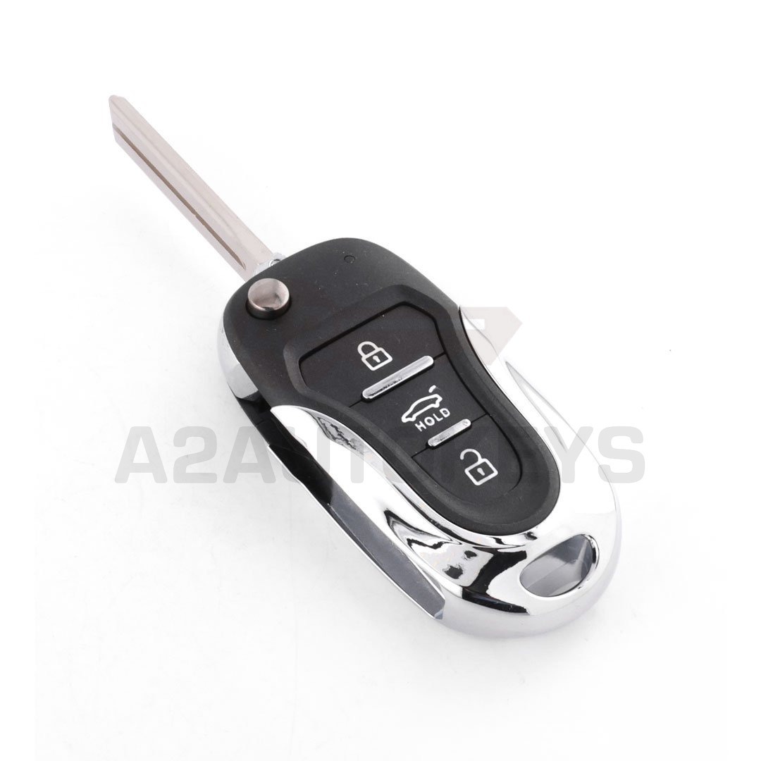 Kia Flip Remote Key Shell 3 Buttons With TOY48 Blade