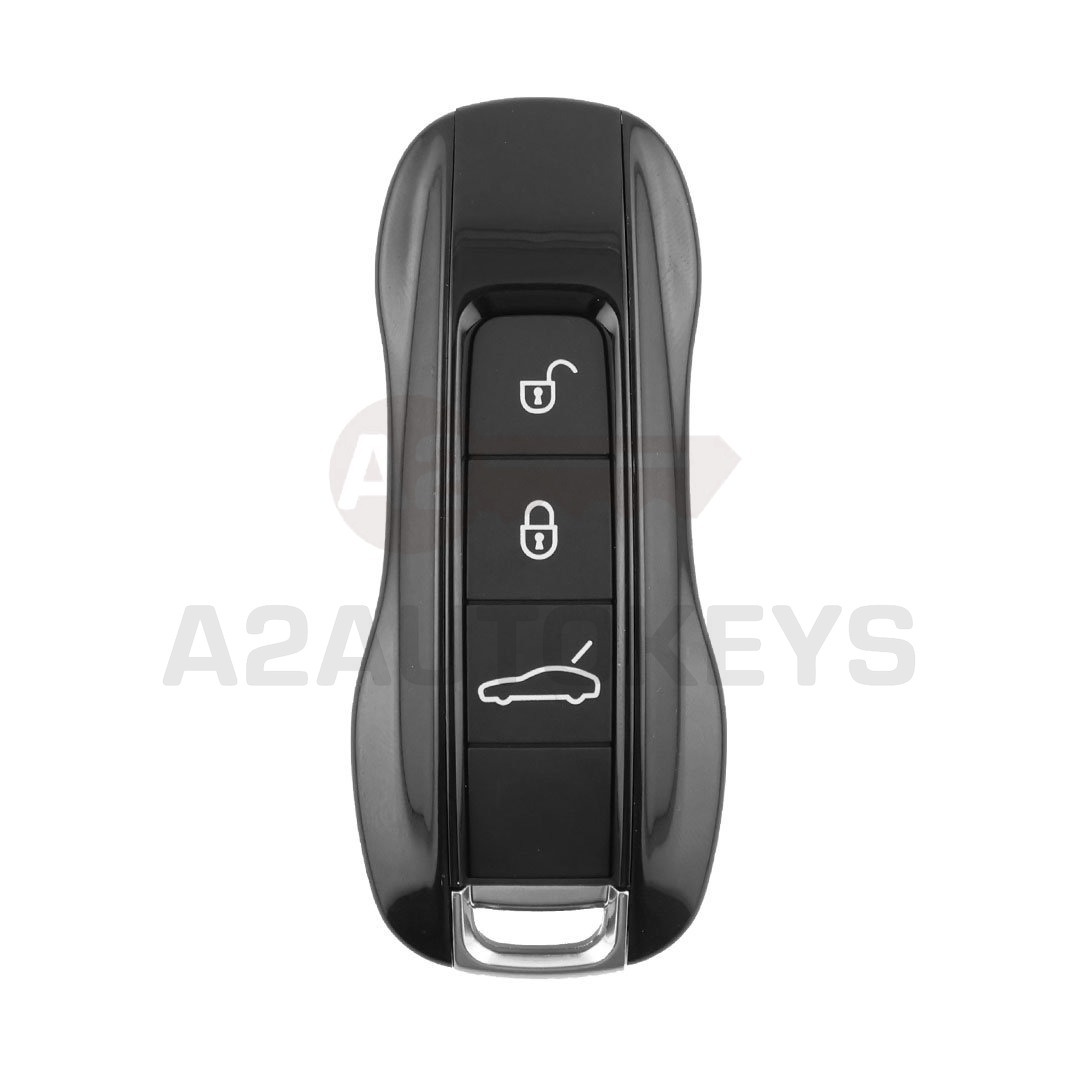 Porsche 2019 Smart Remote Key Shell 3 Buttons Sedan Trunk - Black Color