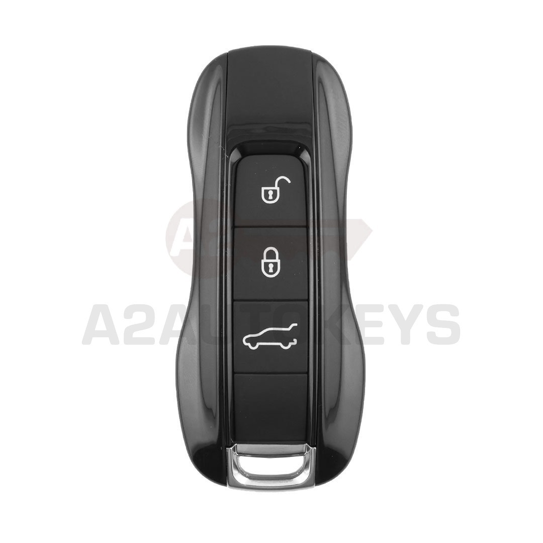 Porsche 2019 Smart Remote Key Shell 3 Buttons SUV Trunk - Black Color