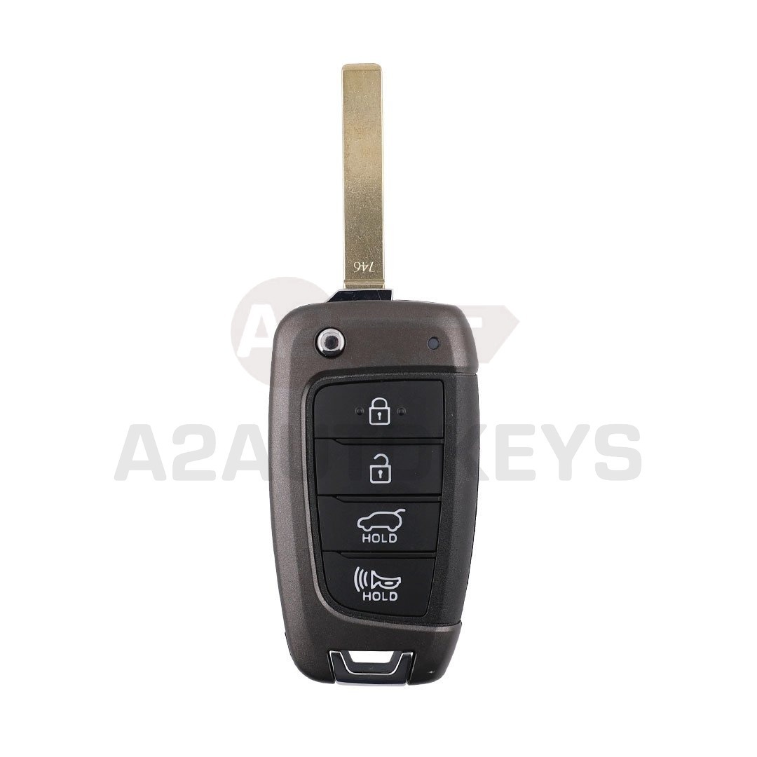 Hyundai Flip Remote Key Shell 3+1 Buttons SUV Trunk