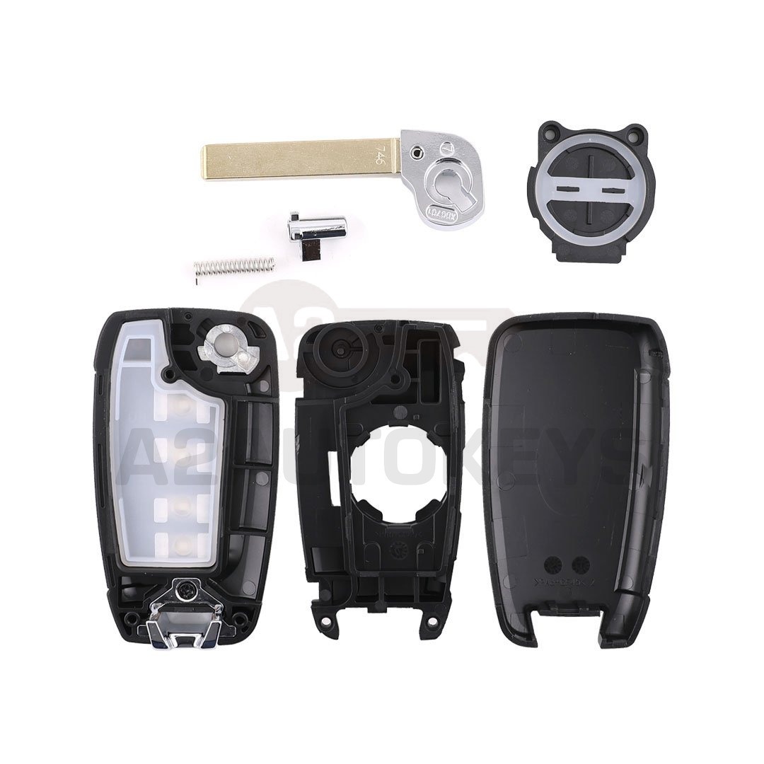 Hyundai Flip Remote Key Shell 3+1 Buttons SUV Trunk