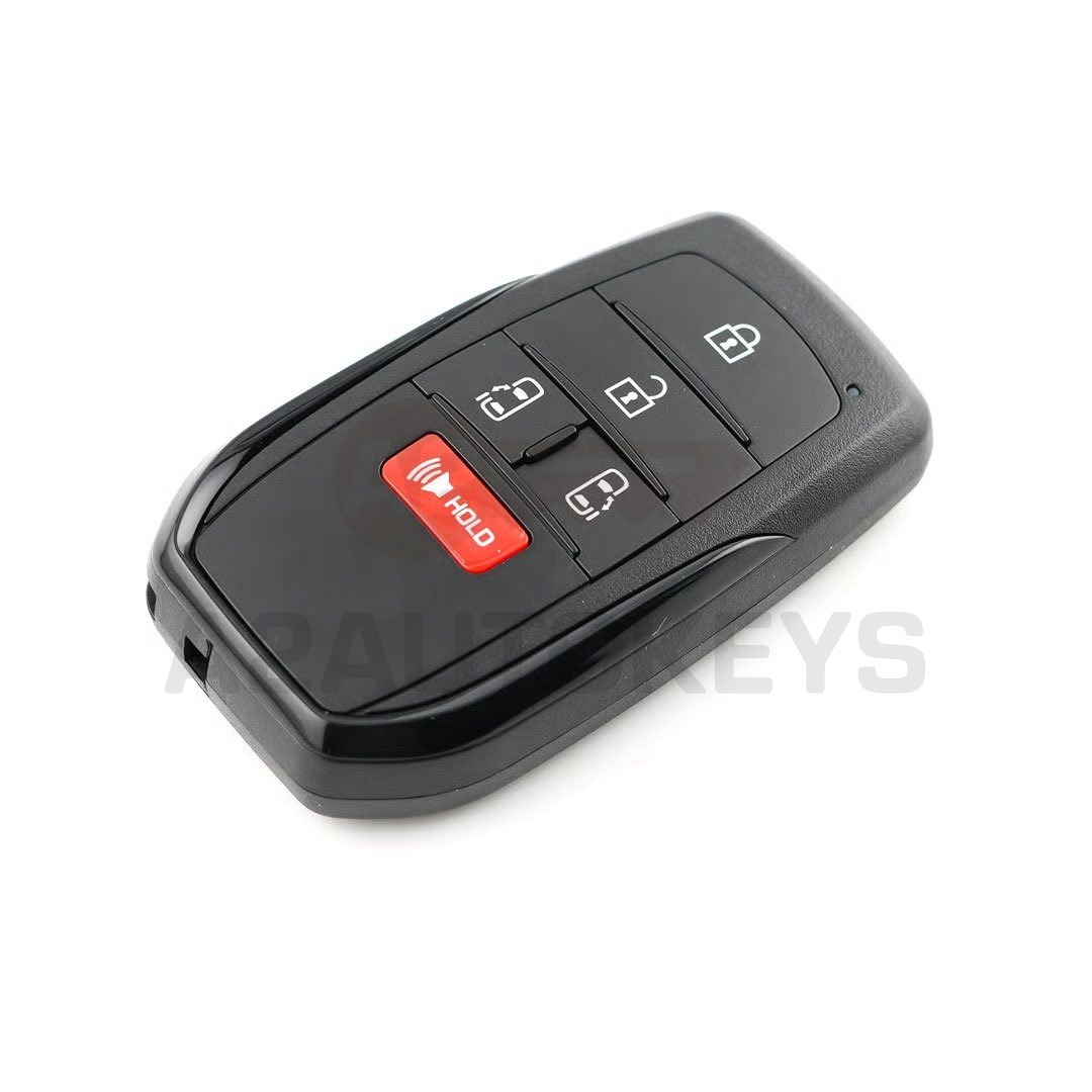 Toyota Sienna 2022 Smart Remote Key Shell 4+1 Buttons Black Sides BA Type