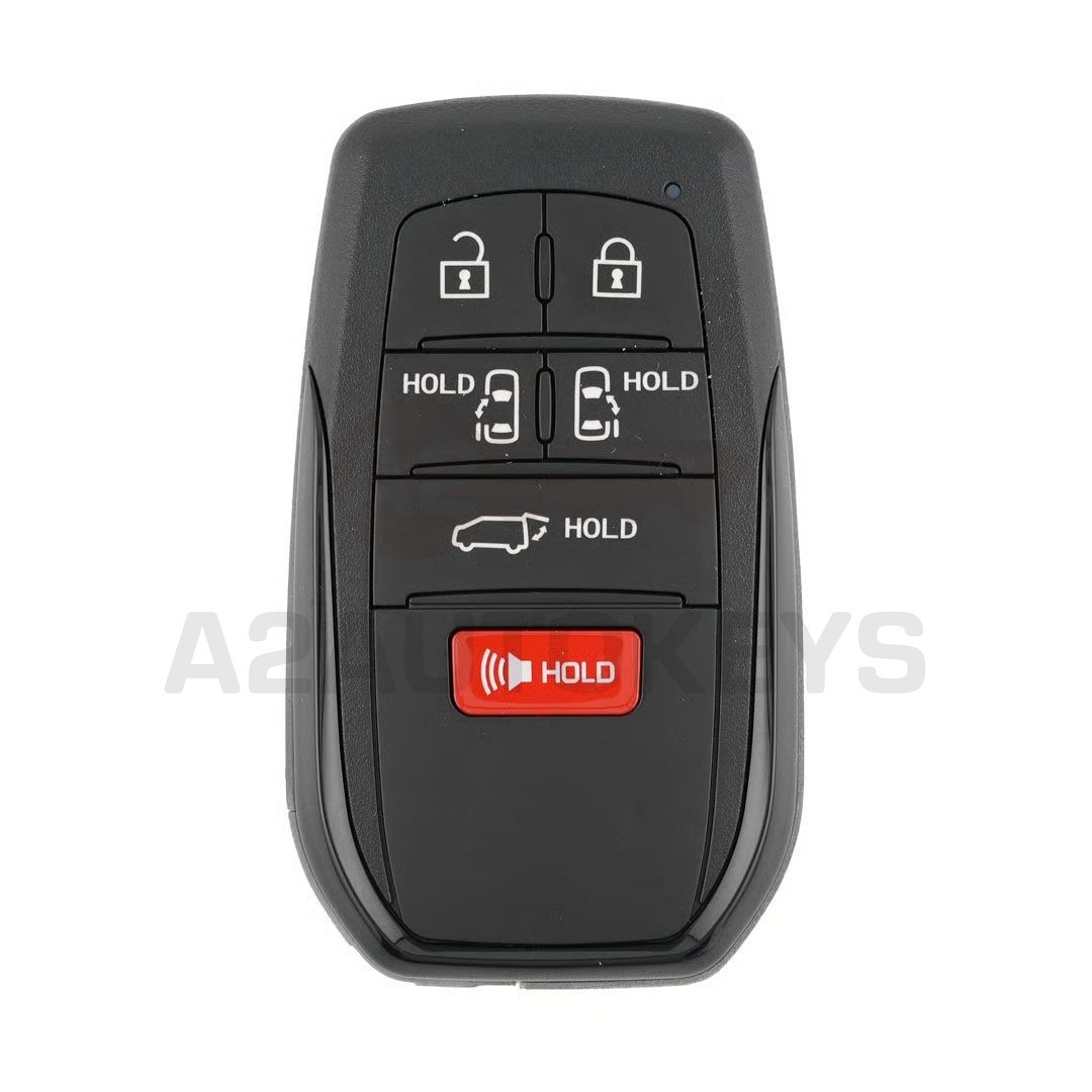 Toyota Sienna 2022 Smart Remote Key Shell 5+1 Buttons Black Sides BA Type