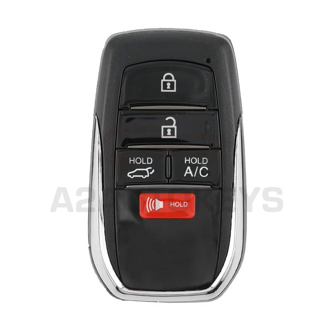 Toyota Rav4 2023 Smart Remote Key Shell 4+1 Buttons Chrome Sides BA Type