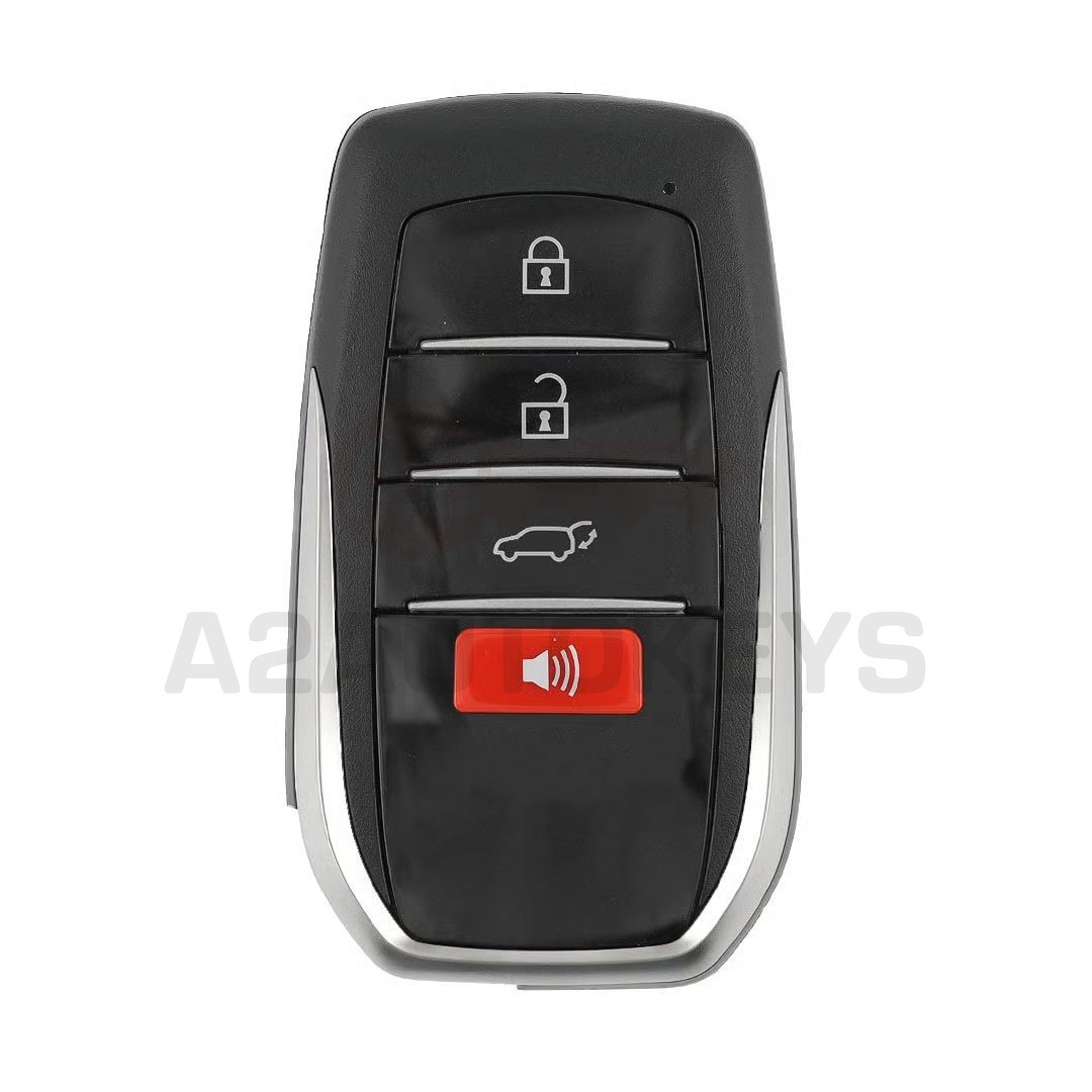 Toyota 2023 Smart Remote Key Shell 3+1 Buttons Chrome Sides BA Type