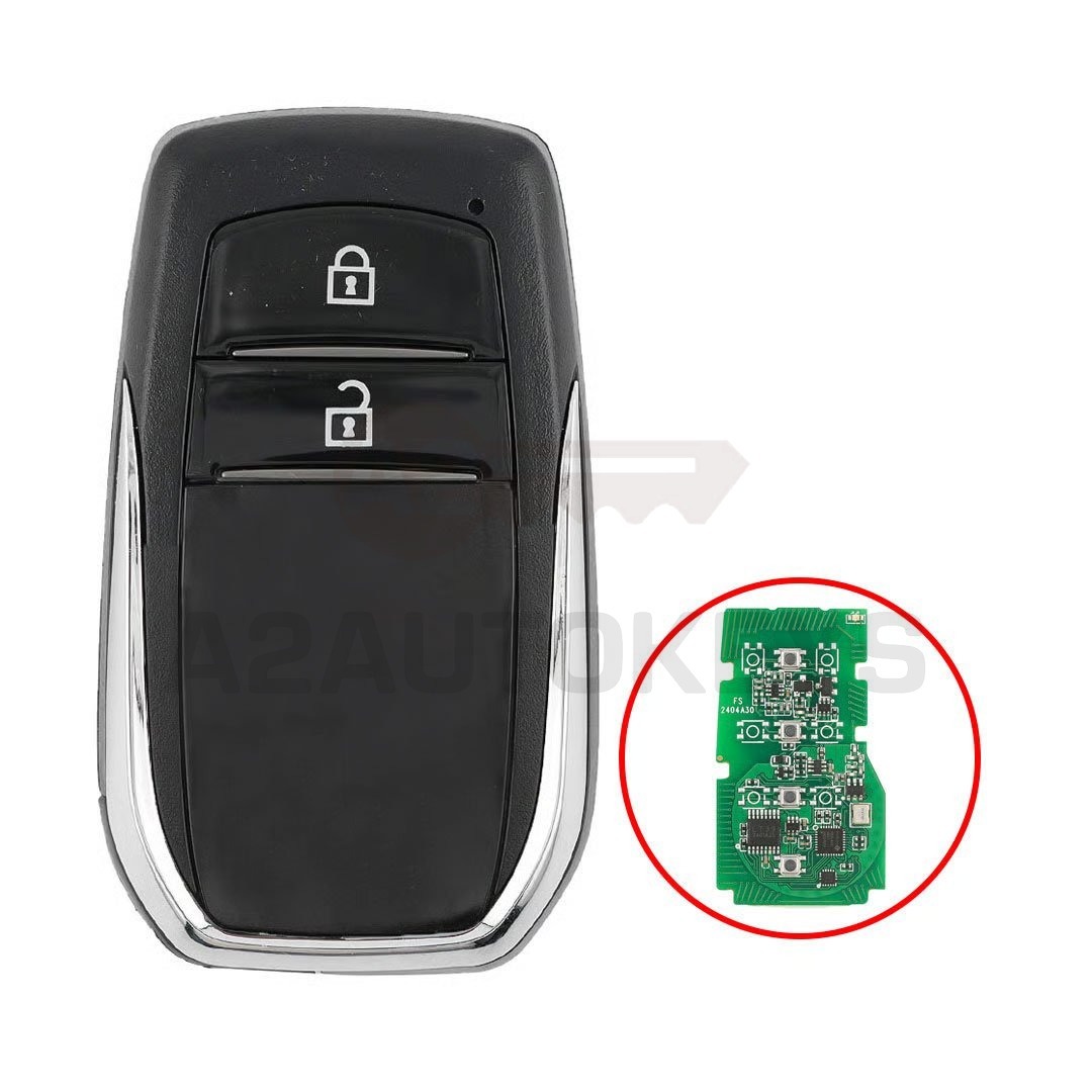 Toyota Smart Remote Key Shell 2 Buttons Chrome Sides BA Type