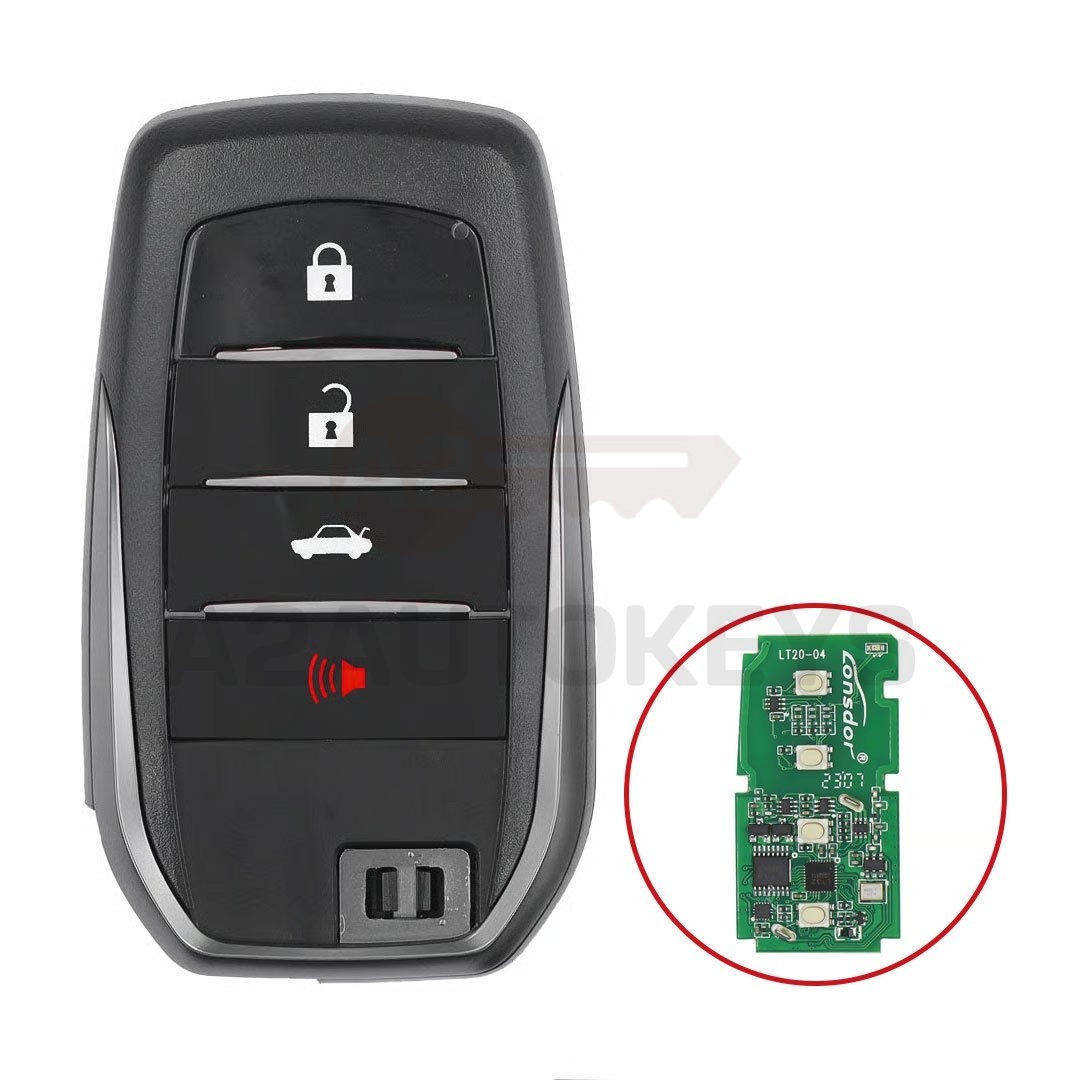 Toyota 2016-2022 Smart Remote Key Shell 3+1 Buttons Sedan Trunk