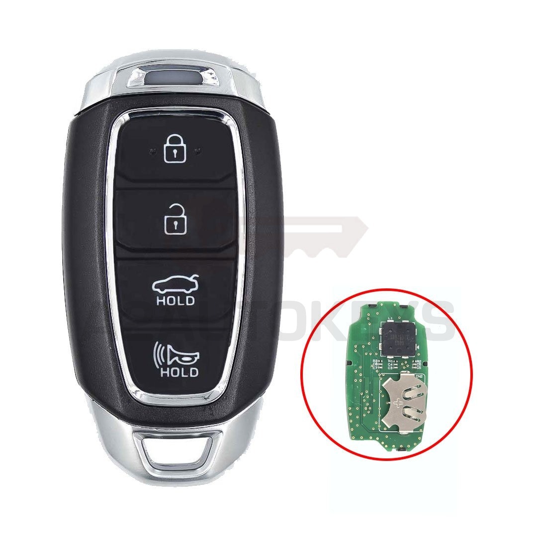 Hyundai Smart Remote Key Shell 3+1 Buttons