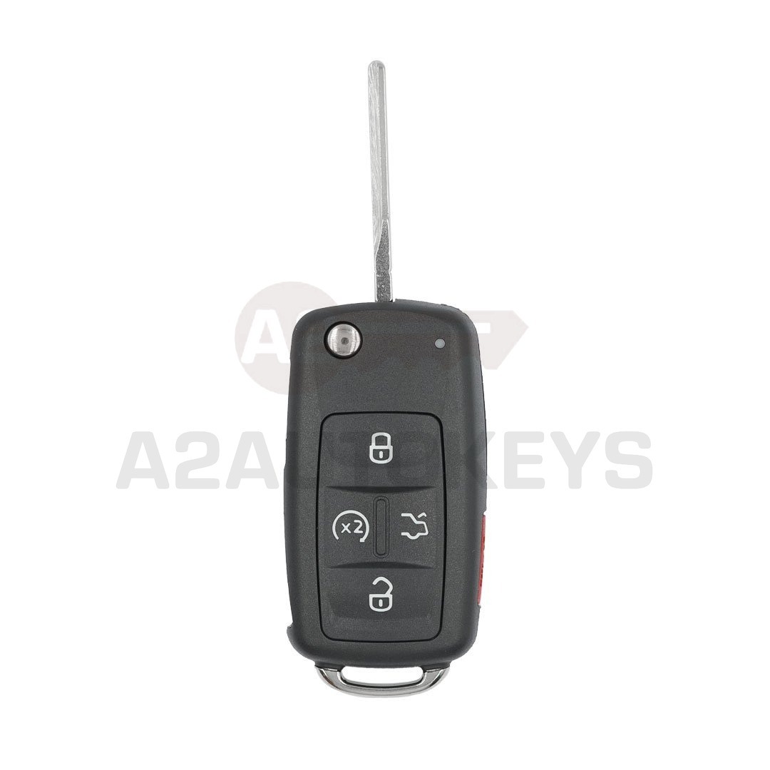 Volkswagen UDS Flip Remote Key Shell 4+1 Buttons