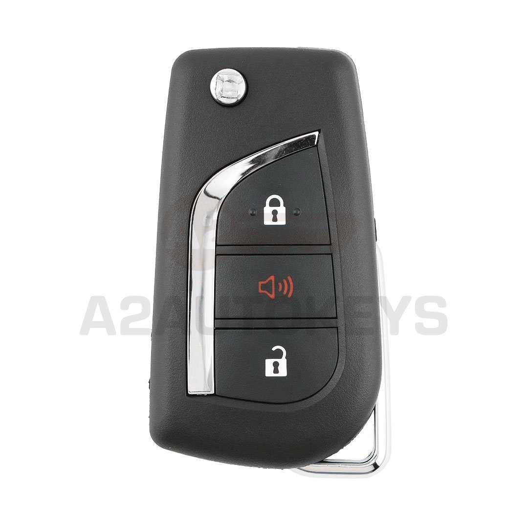 Toyota 2019 Flip Remote Key Shell 2+1 Buttons Toy48 Blade