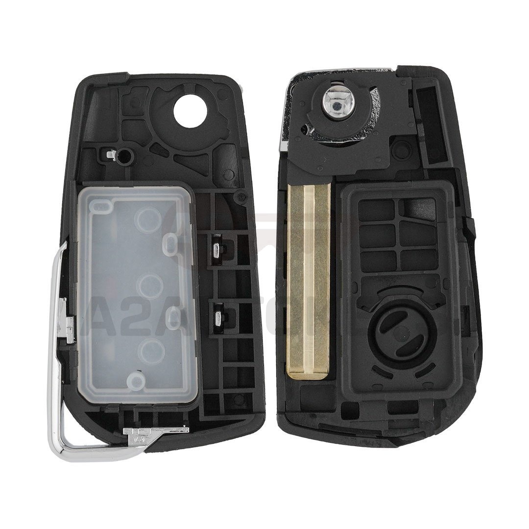 Toyota 2019 Flip Remote Key Shell 2+1 Buttons Toy48 Blade
