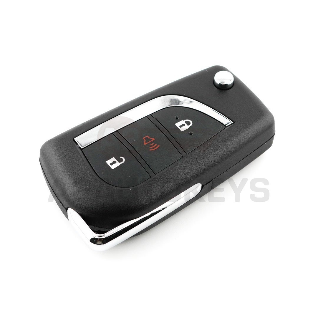Toyota 2019 Flip Remote Key Shell 2+1 Buttons Toy48 Blade