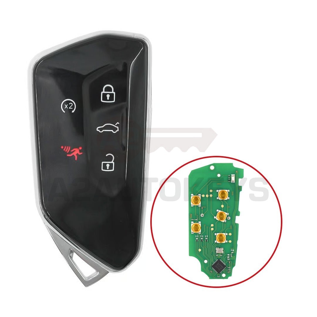 Volkswagen Smart Remote Key Shell 4+1 Buttons