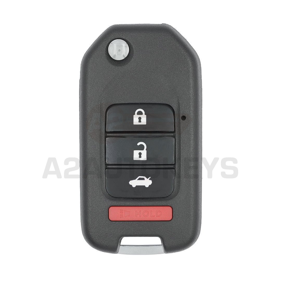 Honda Modified Flip Remote Key Shell 3+1 Buttons