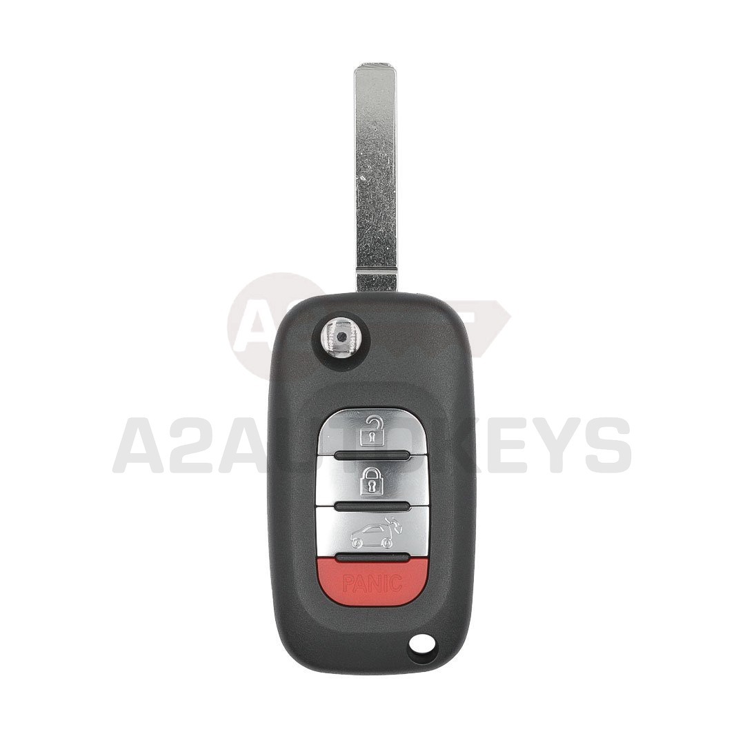 Smart 2016 Flip Remote Key Shell 3+1 Buttons