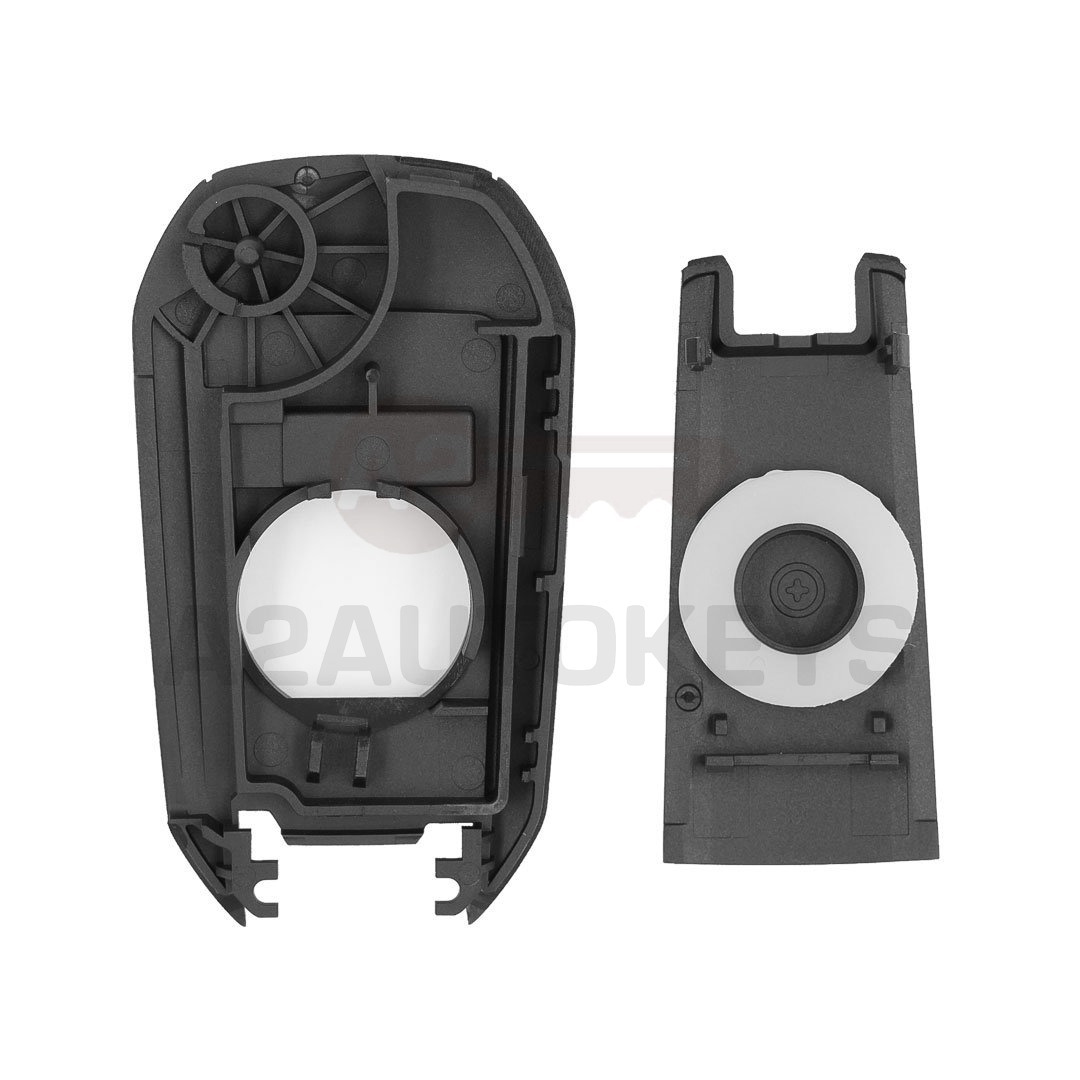 Peugeot Citroen 3 Button Flip Remote Key Shell With HU83 Blade