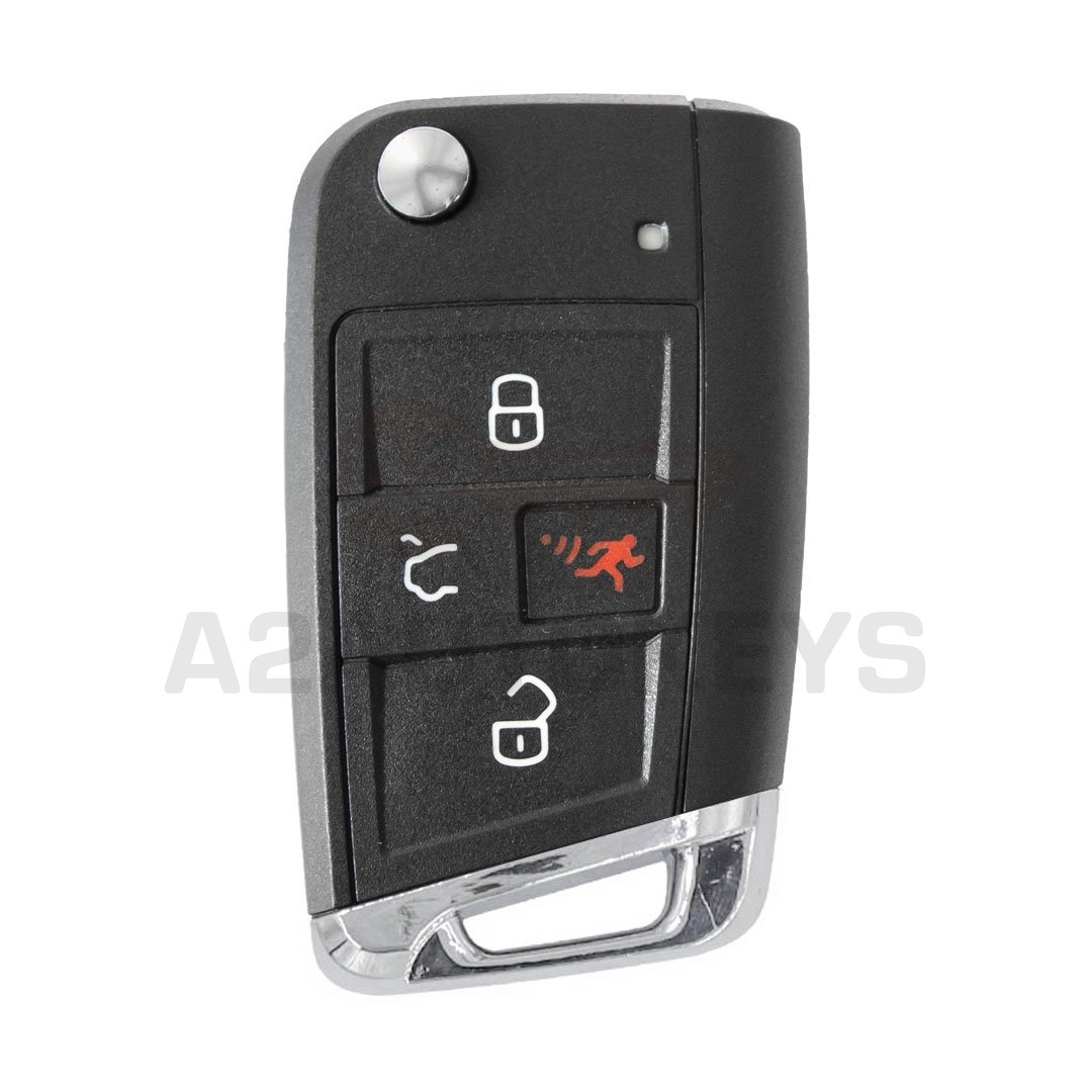 Volkswagen Golf MQB 2015 Flip Remote Key Shell 3+1 Buttons