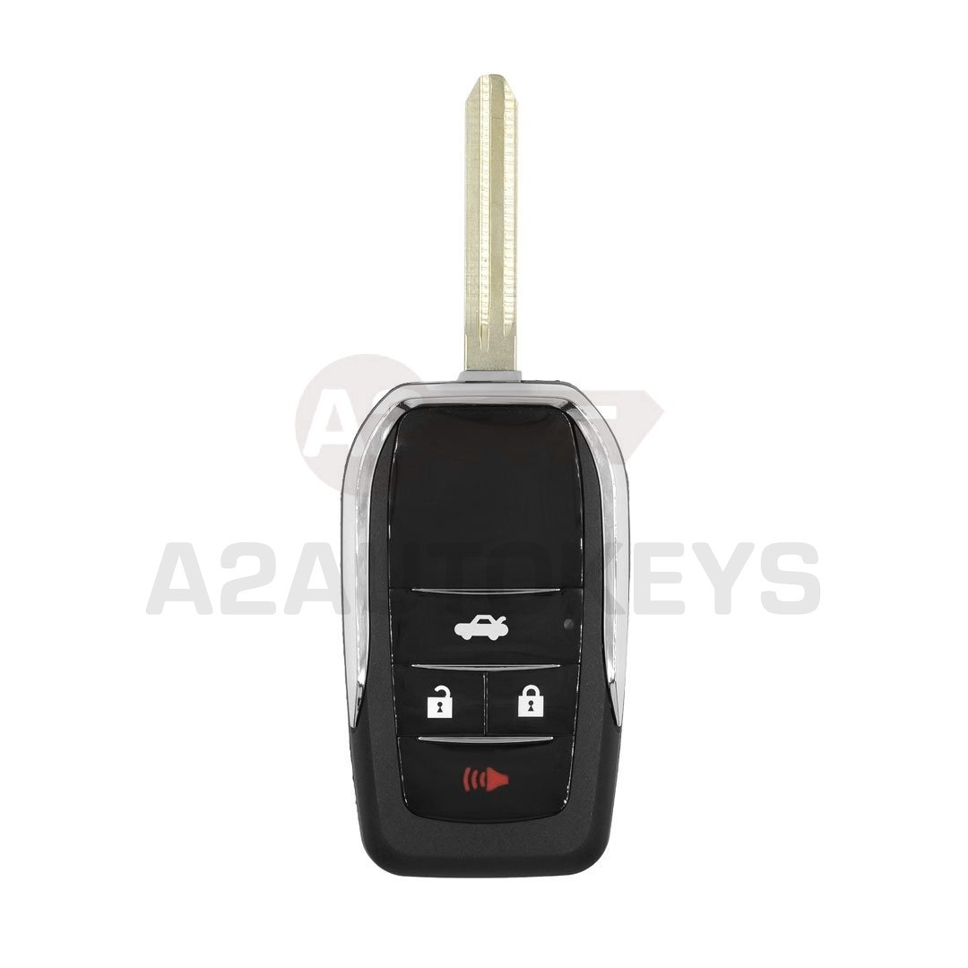 Toyota Flip Remote Key Shell 3+1 Buttons Modified Horizontal Type