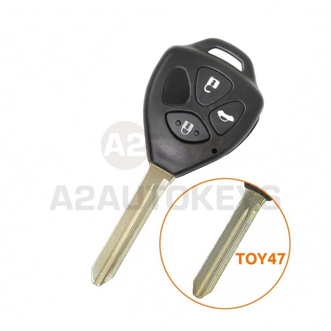 Toyota Prado Warda Remote Shell 3 Buttons TOY47 Blade