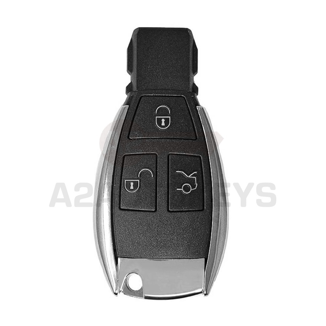 Mercedes Chrome Key Shell 3 Buttons Modified for NEC Board
