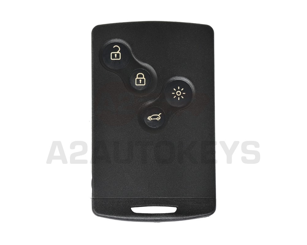 REN Fluence Megane3 Clio4 Remote Card Shell 4 Buttons with NSN14 Emergency Key Blade
