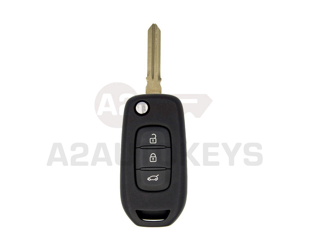 REN Dacia Flip Remote Key Shell 3 Buttons White Color HU179 Blade