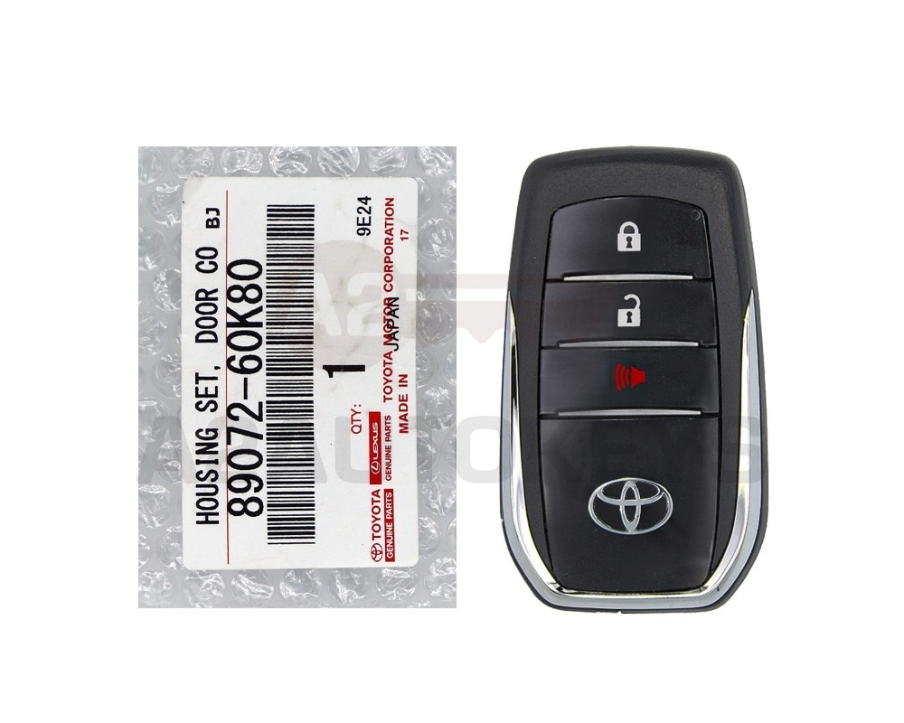 Toyota Land Cruiser 2016-2021 Genuine Smart Remote Key Shell 3 Buttons 89072-60K80