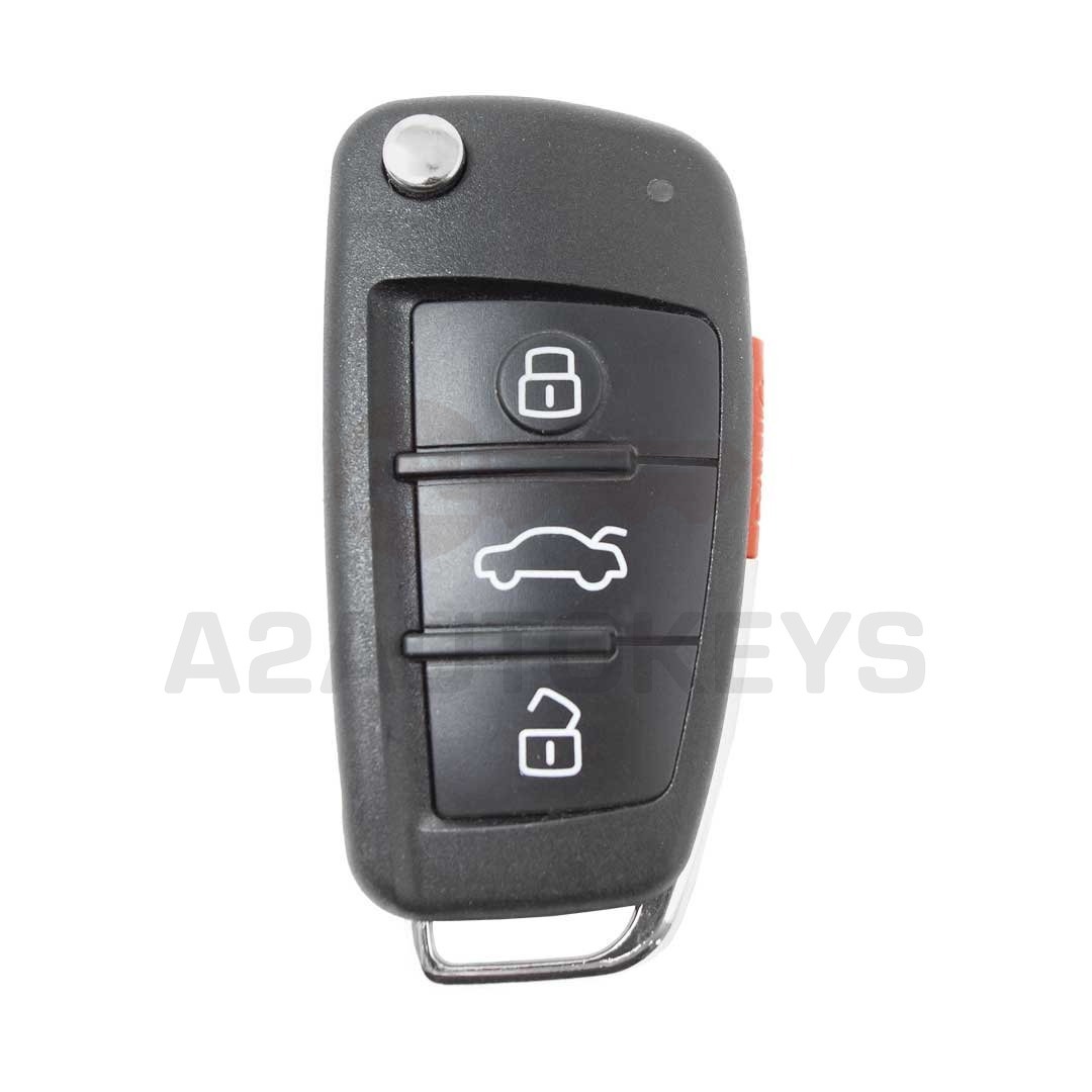 Audi Flip Remote Key Shell 3+1 Buttons