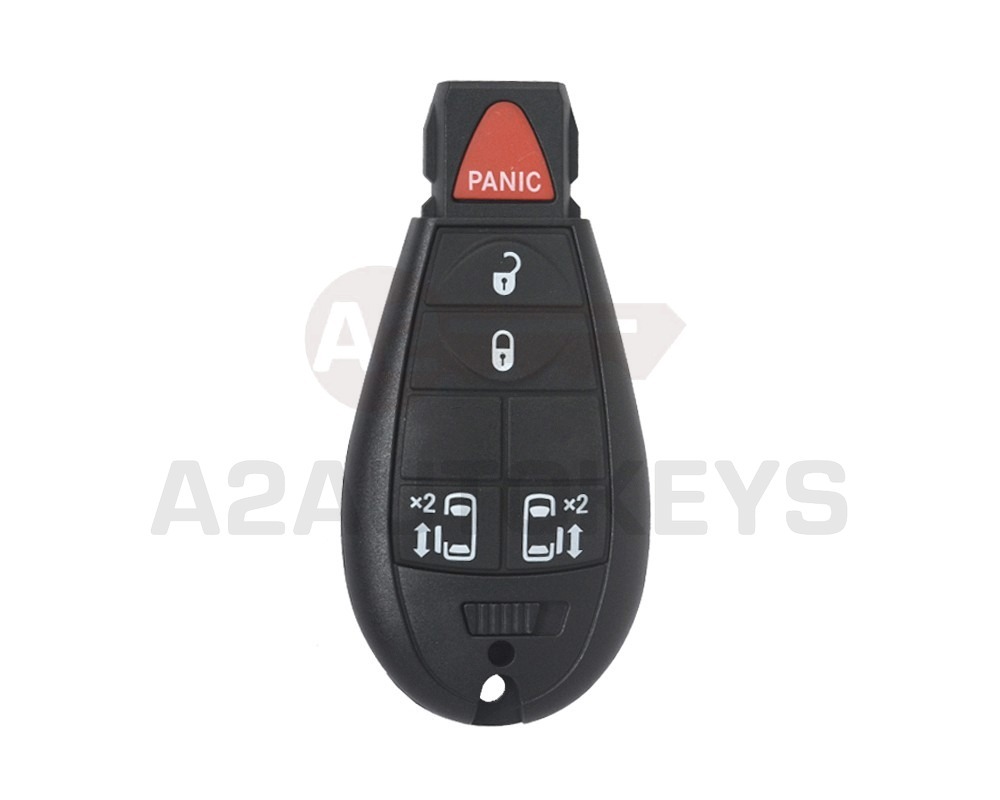 Chrysler Jeep Dodge Fobik Remote Key Shell 5 Button with 2 slide doors