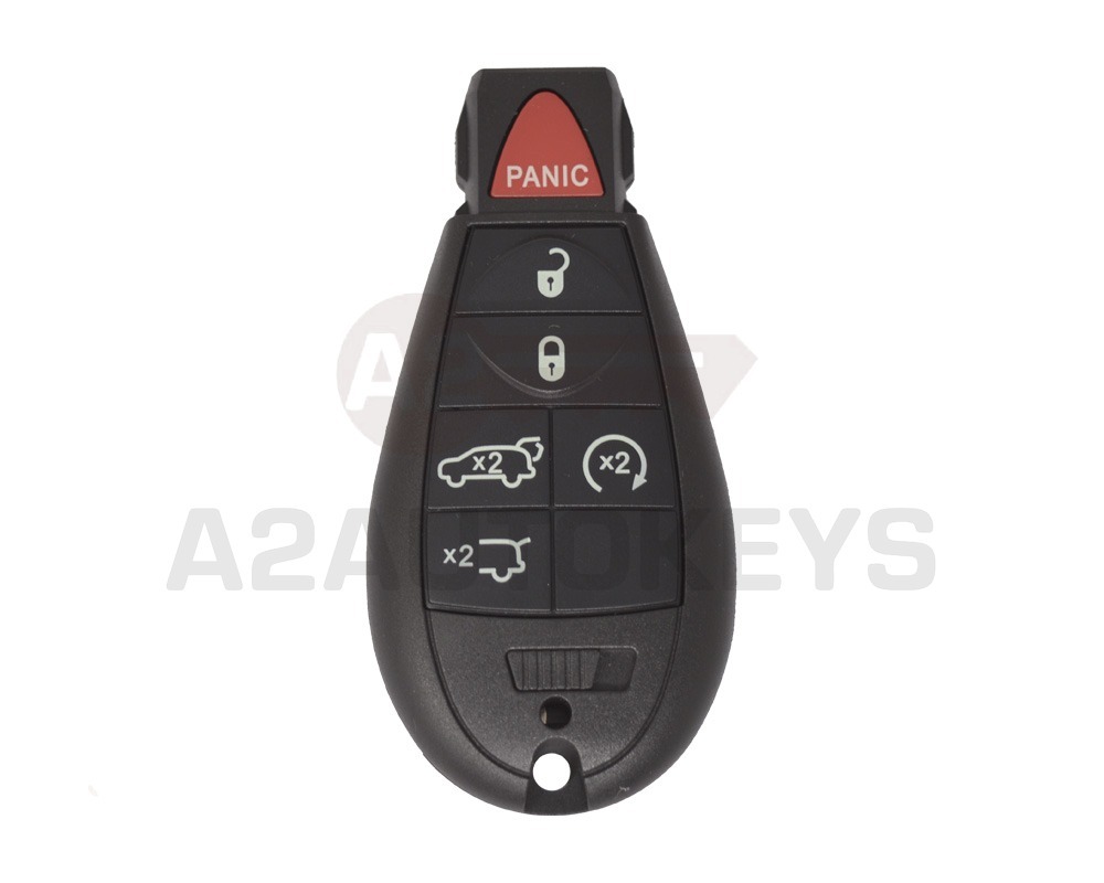 Chrysler Jeep Dodge Fobik Remote Key Shell 6 Buttons 2 Trunk Button Type