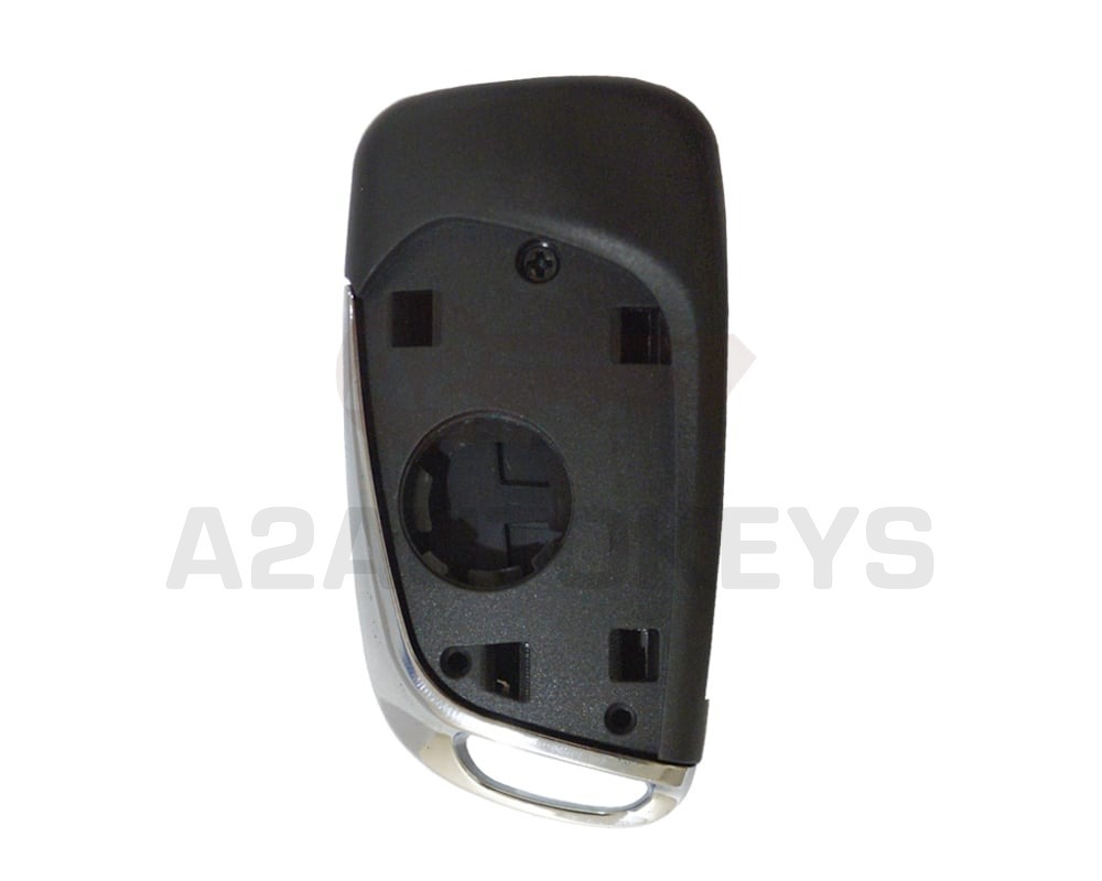 Citroen Flip Remote Key Shell 3 Button With Battery Base