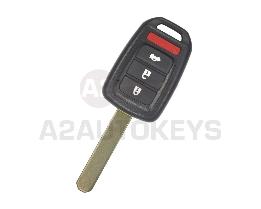 Honda Modern Non-Flip Remote Key Shell 3+1 Button HON66 Blade
