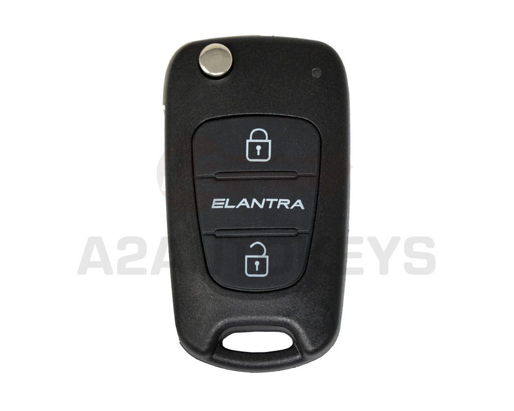 Hyundai Elantra Flip Remote Key Shell 2 Button HYN14R