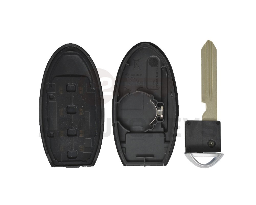 Infiniti Smart Remote Key Shell 3+1 Button Left Battery Type