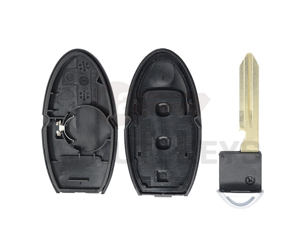Infiniti Smart Remote Key Shell 3 Buttons With Side Groove Right Battery Type
