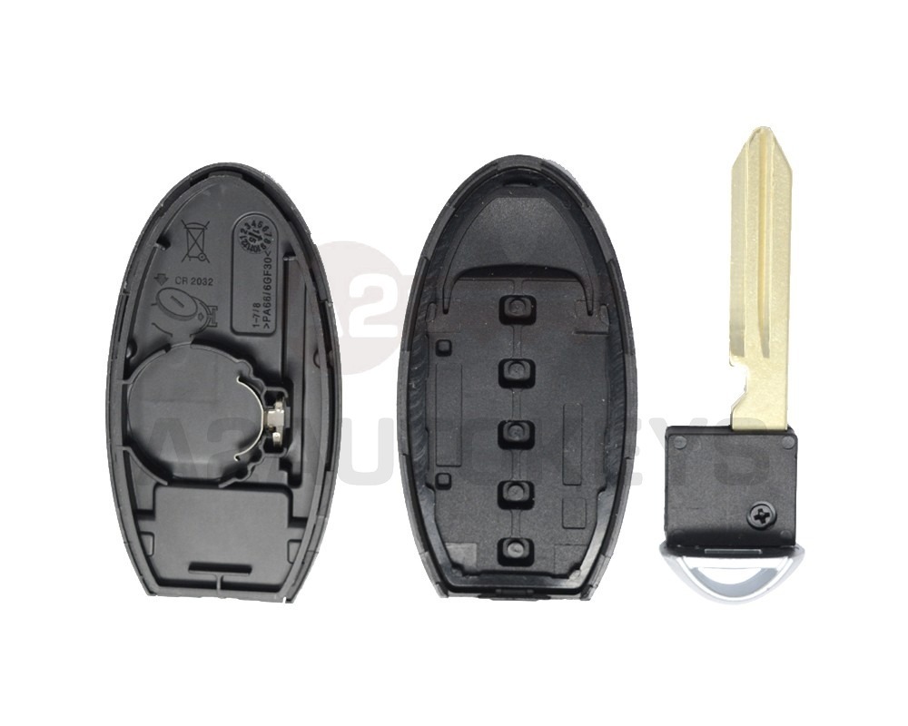 Infiniti Smart Remote Key Shell 4+1 Button Left Battery Type