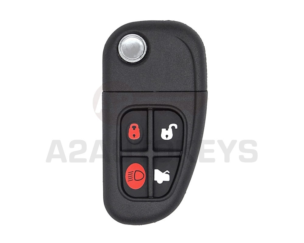 Jaguar Flip Remote Key Shell 4 Buttons with Head