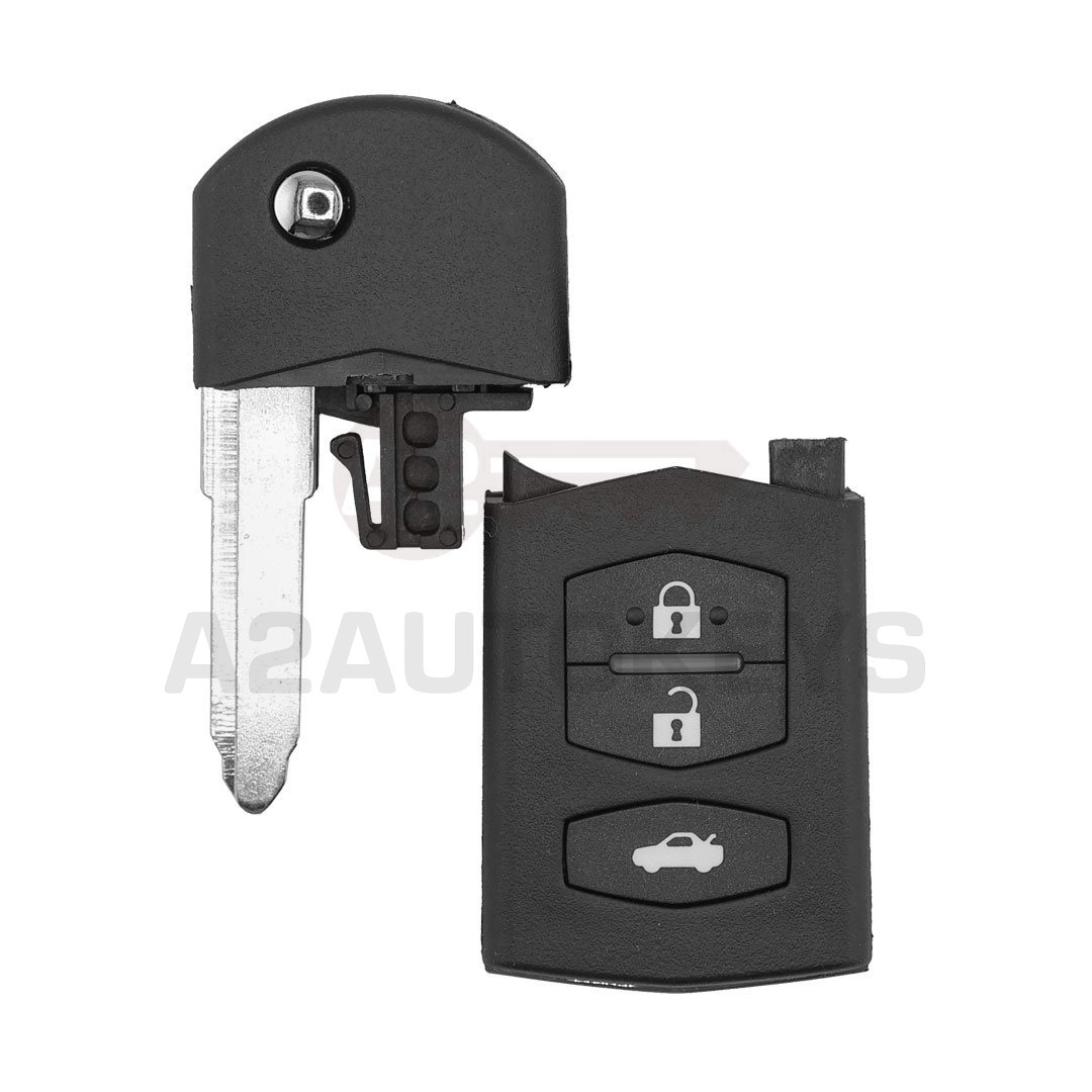 Mazda Flip Remote Key Shell 3 Button With Head