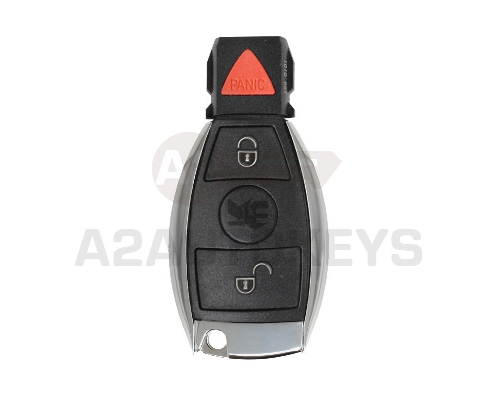 Mercedes BGA Chrome Remote Key Shell 2+1 Button