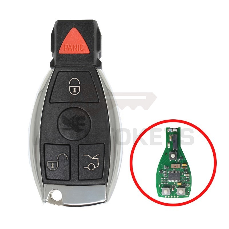 Mercedes BGA Chrome Remote Shell 3+1 Buttons