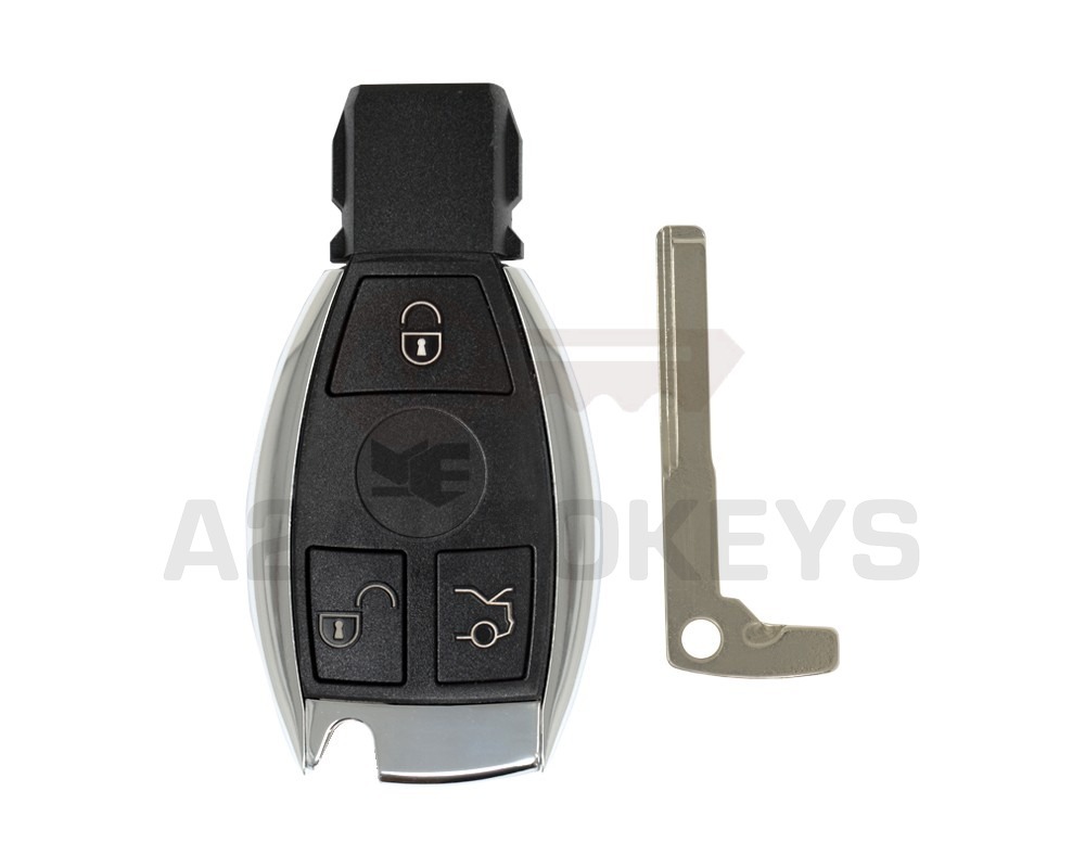 Mercedes BGA Chrome Remote Shell 3 Buttons