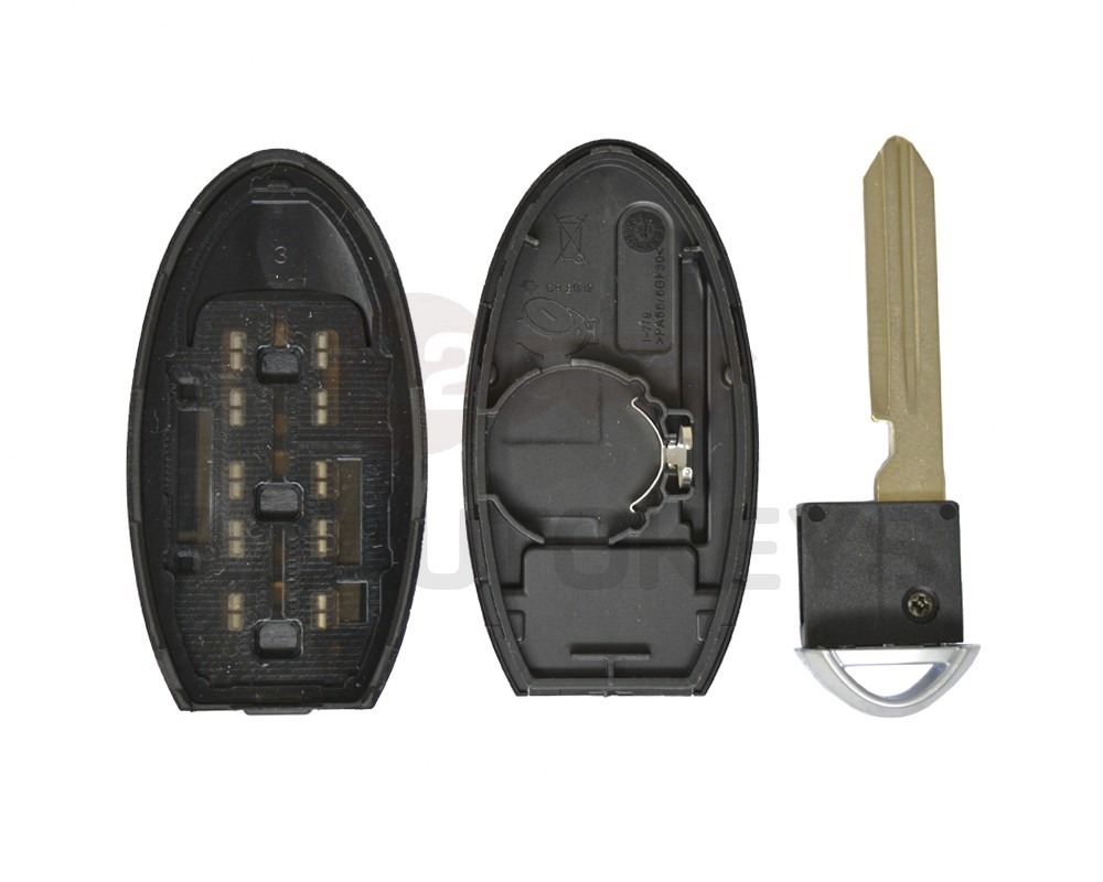 Nissan Smart Remote Key Shell 2 Buttons Left Battery Type