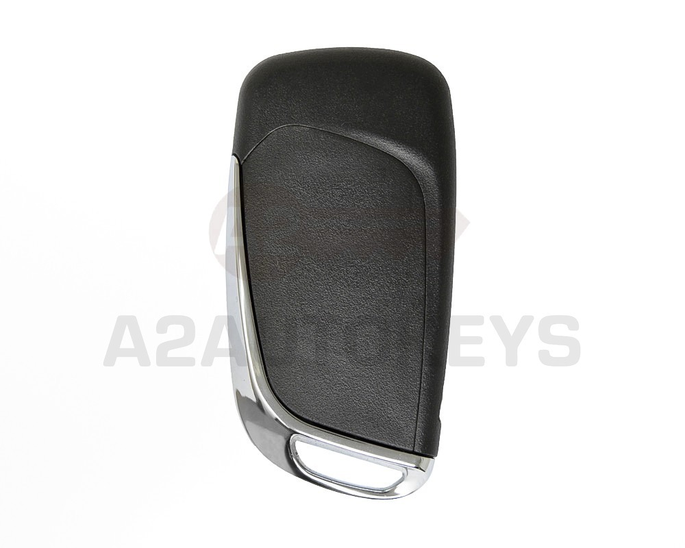 Peugeot Flip Remote Key Shell 2 Button Chrome without Battery Holder Modified