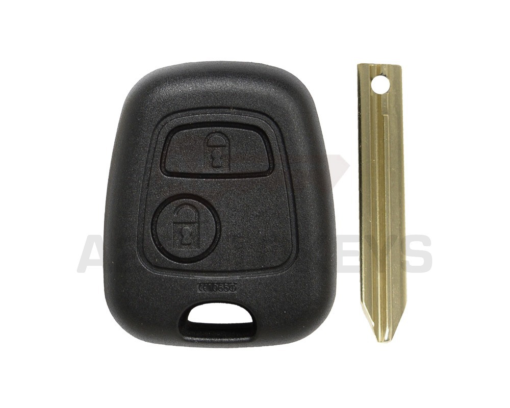 Peugeot Remote Key Shell 2 Button Pine Shape SX9 Blade