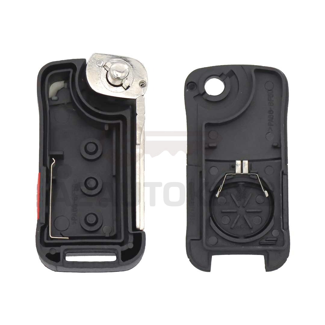 Porsche Flip Remote Key Shell 3+1 Button With Side Panic