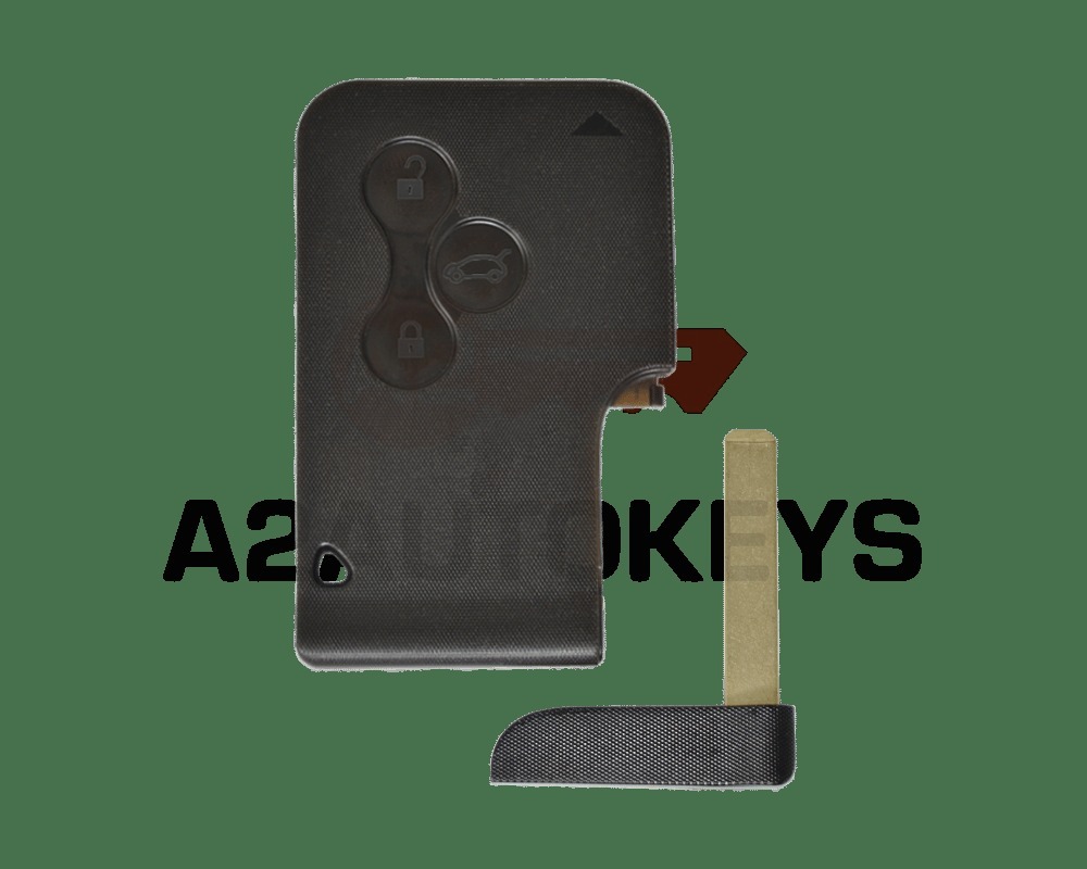 REN Megane 2 Remote Card Shell 3 Button with Emergency key Blade