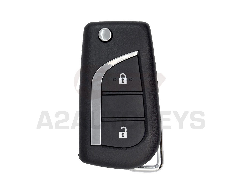 Toyota Corolla Flip Remote Key Shell 2 Buttons VA2 Blade