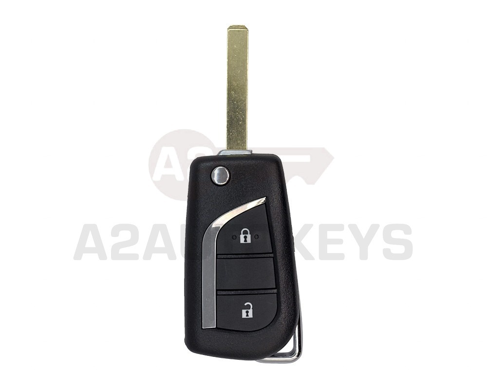Toyota Corolla Flip Remote Key Shell 2 Buttons VA2 Blade