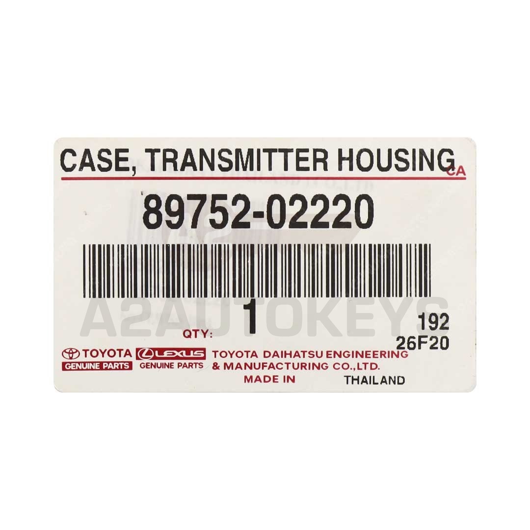 Toyota Rav4 Genuine Remote Key Shell 3 Buttons 89752-02220