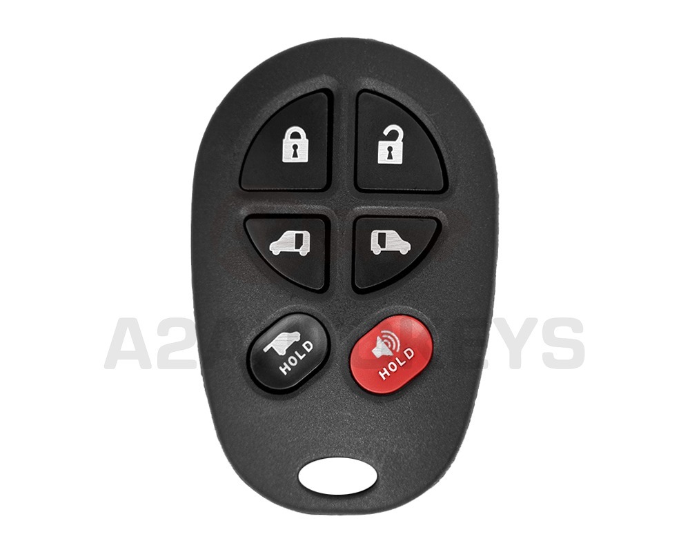 Toyota Sienna Remote Key Shell 5+1 Buttons